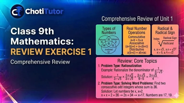 exercise review 1 maths class 9