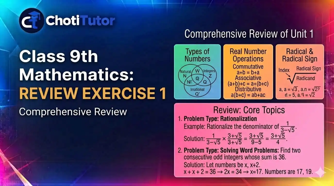 exercise review 1 maths class 9