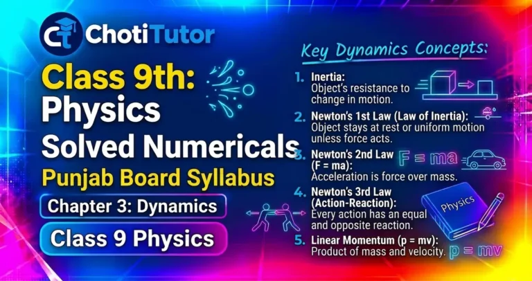 9th class physics chapter 3 numerical
