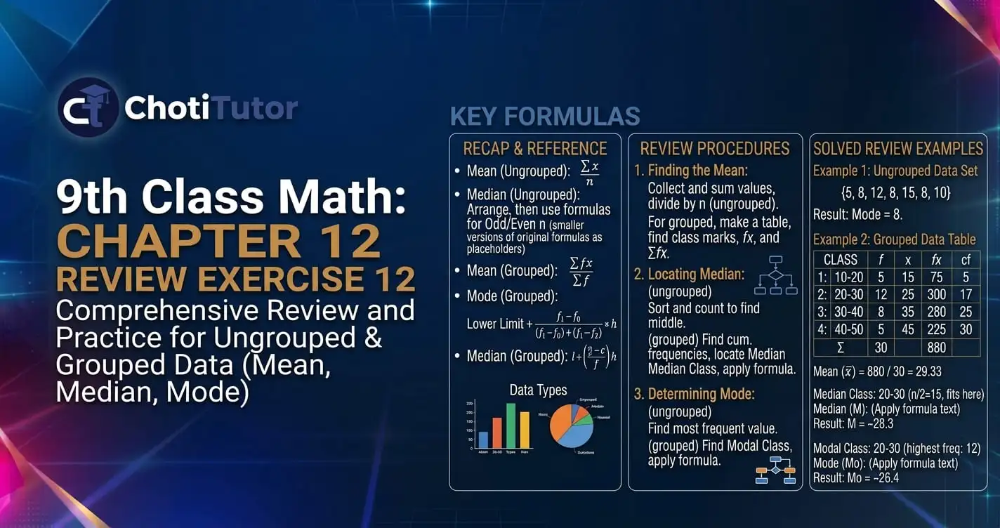 class 9 maths review exercise 12